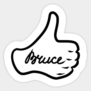 Men name Bruce Sticker